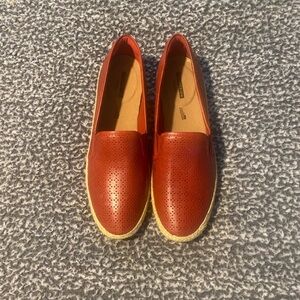 Clarks Women’s size 11 “Danelly Molly Red leather Slip Ons NWT!